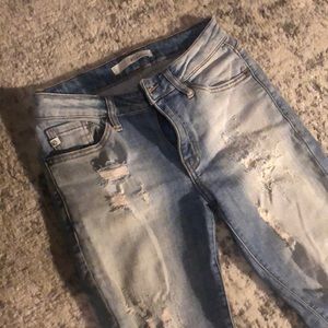 Light distressed denim